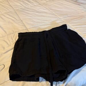 Zara Black Women's Athletic Drawstring Shorts